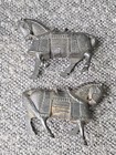 Set Of 2 Vintage Marx Toys Medieval Knight Black Horses 2 75 