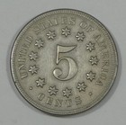 1867 Shield Nickel Extra Fine 5c