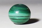 Japan Antique Ring Line Pattern Green Ojime Bead Netsuke Inro Ojime Sagemono 