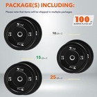 2 Sets Of Rubber Bumper Plates W  Steel Insert For Home Gym   Strength Training