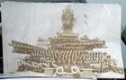 Wwi Ww1 Uss Wyoming Navy Silk Apron Hat Tally  Rating Patch  Large Crew Photo