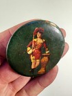Antique Victorian Pin Up Beer Woman Lady Celluloid Advertising Mirror