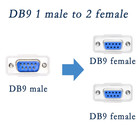 Db9 Rs232 Splitter Cable 30cm 9 Pin Male To 2 Female Serial Adapter