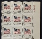 Us Scott  1597  Fort Mchenry Flag  Plate Block strip Of 30  1978  Mnh