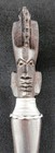 Vintage Letter Opener African Warrior Man Wood W metal Neck Ring Large 11 