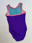 Simone Biles Gk Elite Leotard Gymnastics Optic Vision Purple Aqua Teal Mesh  Cl