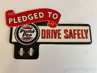 Purol Pep Gasoline Pure Oil Co Porcelain Sign License Plate Topper