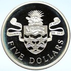 1978 Cayman Islands 4 2cm Proof Silver  5 Coin W Uk Queen Elizabeth Ii I103016