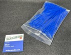 Blue 6  Flexible Plastic Luggage Tag Loops  100 Per Bag 