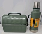 Classic Lunch Box 10 Qt Vintage-style  Metal Lunchbox With Thermos