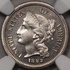 1882 Three Cent Piece - Copper Nickel 3cn Ngc Pr66  cac 