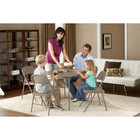 Mainstays All-steel Metal Folding Chair  Beige  set Of 4  17 95 X 18 23 X 30 43 