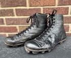 Vintage 1920   s Antique Old Stacked Hightop Leather Men   s Football Cleats Boots