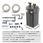 120 Gallon Aquarium Canister Filter 9w Uv Sterilizer 396gph Fish Tank