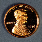 1976 S - Proof Lincoln Memorial 1   Cent Penny - Red