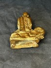 Antique Thai Bronze Monk On Elephant
