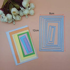 8pcs Stitched Rectangle Frame Metal Die Cuts christmas Frame Square Cutting Dies