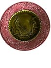 Antique Villeroy   Boch Majolica Plate    Rare   Gnomes Snail  Pink 1800   s