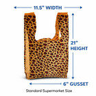 Leopard Print T Shirt Bags 11 5 X 6 X 21 Plastic Retail Checkout Bags Hdpe