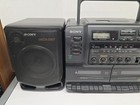 Vtg Sony Cfd-550 Boom Box Double Cassette Cd Player Am Fm Radio Detach Speakers