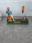 Vintage Cast Iron Mechanical Baseball Bank