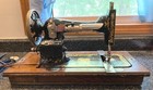 Vintage antique Western Electric Sewing Machine With Original Wooden Case  read 