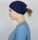 Modefa Turkish Islamic Jersey Tube Criss Cross Hijab Bonnet Underscarf Navy Blue