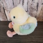 Vintage Eden Duck 7  Plush Pastel Color Block Spring Chick Yellow Green Bowtie