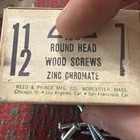 Vintage Wood Screws 1-1 2    No  7 Round Head Slotted Nos 25pc Reed Prince         
