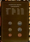 Coin Sets Of All Nations St  Helena W card 1984 Unc 1 Pound 50 10 5 2 1 Pence
