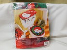 2007 Bucilla Christmas Felt Bath Bathroom Ensemble Kit  85451 Peek-a-boo Santa