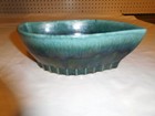 Vintage Hull Usa Irregular Oval Green Planter Pot