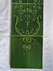 Elegant Green Antique 6 Inch Tile  Panel With 4 Tiles   g 