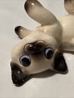 Hagen Renaker Siamese Kitten On Back Cat Figurine Blue Eyes