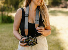 C Coiro Camera Strap For Dslr Camera Shoulder And Neck Strap  Color Gray Pattern