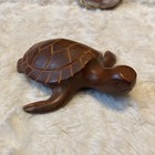Souvenir Lot Jamaica Hand Carved Wood Sea Turtle   Sanibel Island Florida Shell