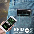 Real Leather Slim Wallets For Men Trifold Mens Wallet W  Id Window Rfid Blocking
