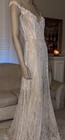 Liz Martinez Wedding Dress Star Style Size 10 Beaded Gown Ivory Silver New