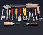 24pcs Leather Craft Punch Diy Tool Kit Hand-engraved Stitching Sewing Knife Cone
