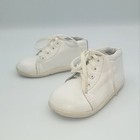 Vintage Stride Rite White Leather Baby Walking Shoes 5 Wide 5w