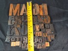 Vintage Letterpress Wood Printing Blocks 0-9 Numbers  Some Letters symbols  40  
