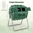 Tumbling Composter 40 Gallon Garden Rotating Compost Bin W dual Chamber