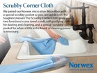 Norwex Scrubby Corner Envirocloth 13 X 13 Retired Blue Microfiber Backlock