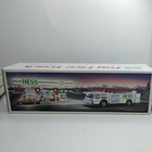 1989 New Hess Oil Co Toy Fire Truck With Dual Sound Siren  Lights  Bank  