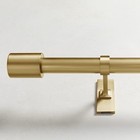 West Elm Oversized Adjustable Curtain Rod W  Cylinder Finials-ant  Brass 28   -48   