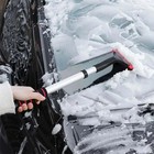Extendable Aluminum Snow Brush   Ice Scraper Extra-long Car Windshield Tool