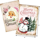 Christmas Vintage Greeting Cards 27pcs Bulk Christmas Cards Snowman Santa Family