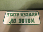 Vintage  Quaker State Motor Oil Cloth Patch 4 1 4  X 9 