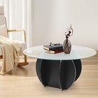 Coffee Table  Round Glass Coffee Table For Living Room  Unique Center Table