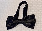 New In Gift Box 100  Silk Mens Black Bow Tie Tuxedo Wedding Formal  11-19in Neck